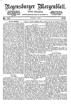 Regensburger Morgenblatt Donnerstag 27. Oktober 1870