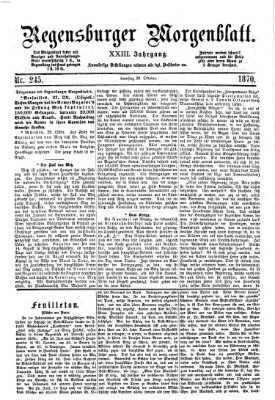 Regensburger Morgenblatt Samstag 29. Oktober 1870