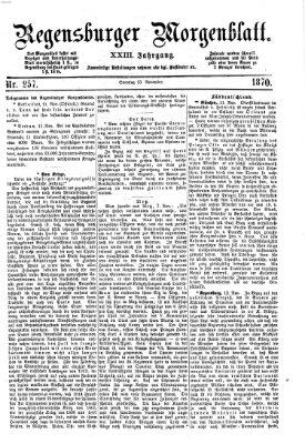 Regensburger Morgenblatt Sonntag 13. November 1870