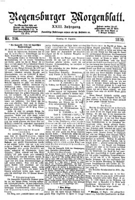 Regensburger Morgenblatt Sonntag 18. Dezember 1870