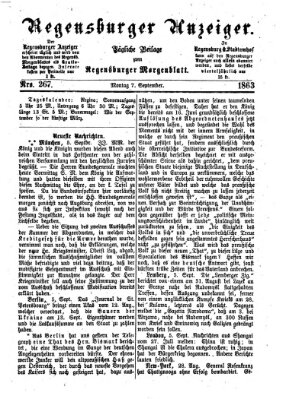 Regensburger Anzeiger Montag 7. September 1863