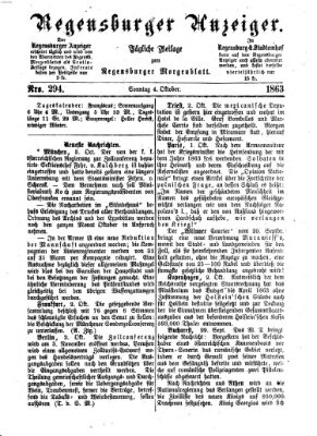 Regensburger Anzeiger Sonntag 4. Oktober 1863