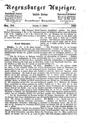 Regensburger Anzeiger Sonntag 11. Oktober 1863