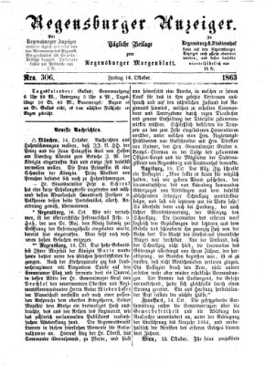 Regensburger Anzeiger Freitag 16. Oktober 1863