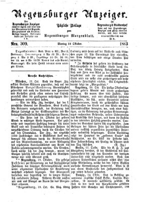 Regensburger Anzeiger Montag 19. Oktober 1863