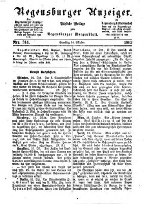 Regensburger Anzeiger Samstag 24. Oktober 1863