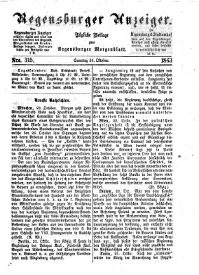 Regensburger Anzeiger Sonntag 25. Oktober 1863