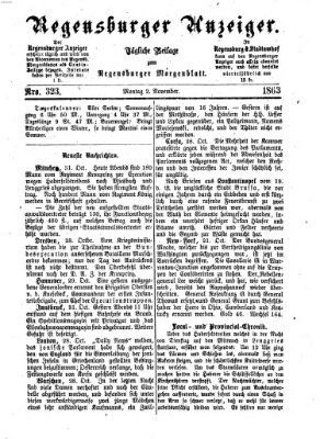 Regensburger Anzeiger Montag 2. November 1863