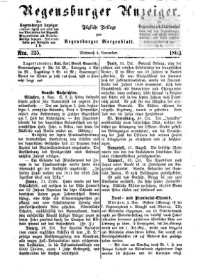 Regensburger Anzeiger Mittwoch 4. November 1863