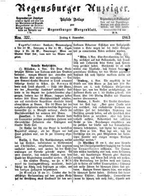 Regensburger Anzeiger Freitag 6. November 1863