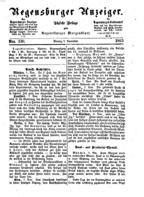 Regensburger Anzeiger Montag 9. November 1863