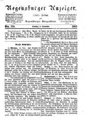 Regensburger Anzeiger Samstag 14. November 1863