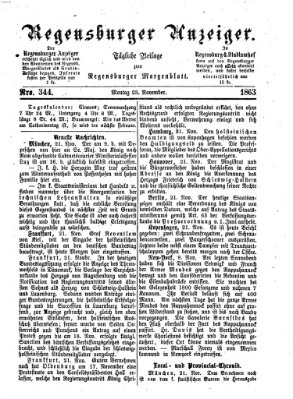 Regensburger Anzeiger Montag 23. November 1863