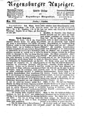 Regensburger Anzeiger Dienstag 1. Dezember 1863