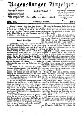 Regensburger Anzeiger Donnerstag 3. Dezember 1863