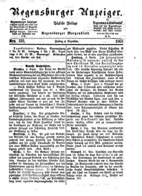 Regensburger Anzeiger Freitag 4. Dezember 1863