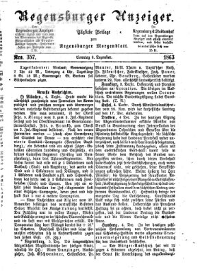 Regensburger Anzeiger Sonntag 6. Dezember 1863