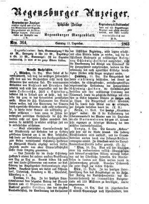 Regensburger Anzeiger Sonntag 13. Dezember 1863