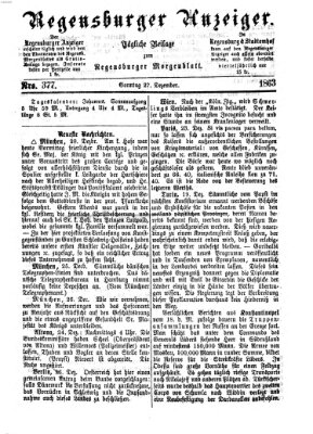 Regensburger Anzeiger Sonntag 27. Dezember 1863