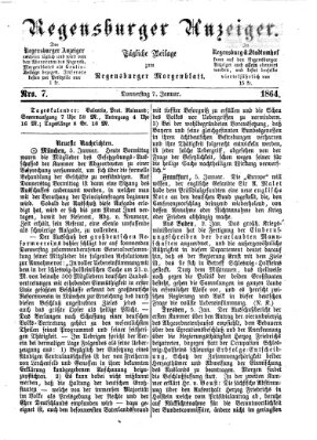 Regensburger Anzeiger Donnerstag 7. Januar 1864