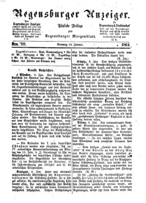 Regensburger Anzeiger Sonntag 10. Januar 1864