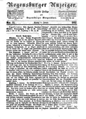 Regensburger Anzeiger Montag 11. Januar 1864