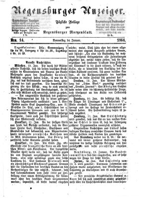 Regensburger Anzeiger Donnerstag 14. Januar 1864