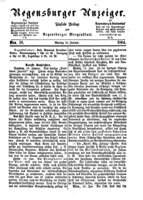 Regensburger Anzeiger Montag 18. Januar 1864