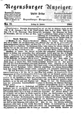 Regensburger Anzeiger Freitag 22. Januar 1864