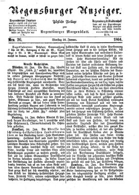 Regensburger Anzeiger Dienstag 26. Januar 1864