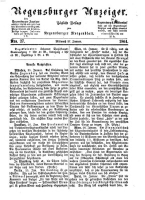 Regensburger Anzeiger Mittwoch 27. Januar 1864