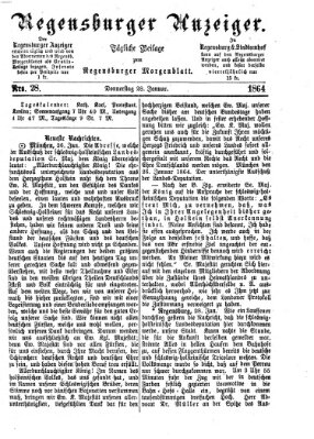 Regensburger Anzeiger Donnerstag 28. Januar 1864