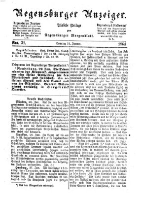 Regensburger Anzeiger Sonntag 31. Januar 1864