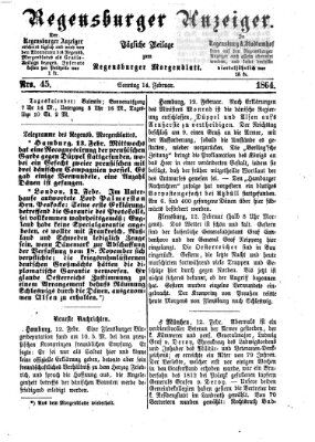 Regensburger Anzeiger Sonntag 14. Februar 1864