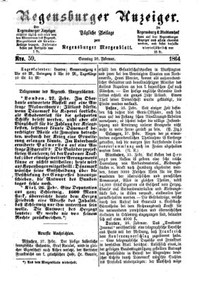 Regensburger Anzeiger Sonntag 28. Februar 1864