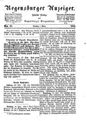 Regensburger Anzeiger Dienstag 1. März 1864