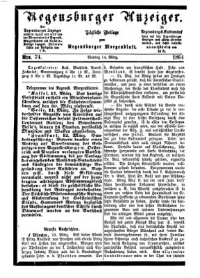 Regensburger Anzeiger Montag 14. März 1864