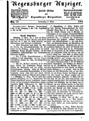 Regensburger Anzeiger Donnerstag 17. März 1864