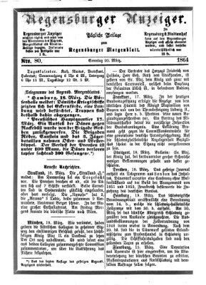 Regensburger Anzeiger Sonntag 20. März 1864