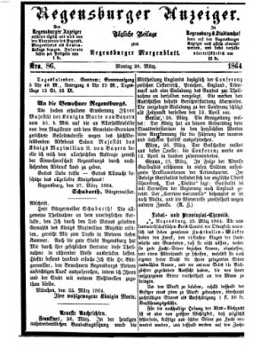 Regensburger Anzeiger Montag 28. März 1864