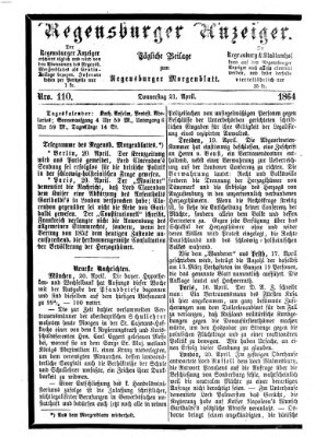 Regensburger Anzeiger Donnerstag 21. April 1864