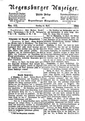 Regensburger Anzeiger Samstag 23. April 1864