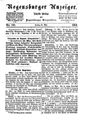 Regensburger Anzeiger Freitag 20. Mai 1864