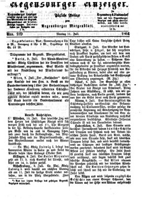 Regensburger Anzeiger Montag 11. Juli 1864