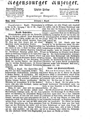 Regensburger Anzeiger Mittwoch 3. August 1864