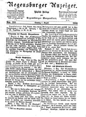 Regensburger Anzeiger Sonntag 7. August 1864