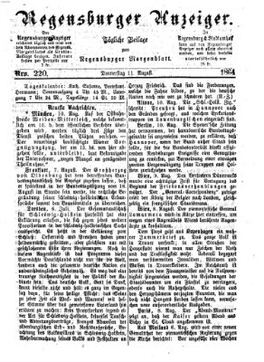 Regensburger Anzeiger Donnerstag 11. August 1864