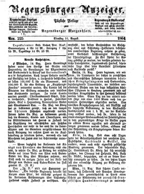 Regensburger Anzeiger Dienstag 16. August 1864