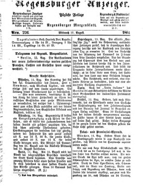 Regensburger Anzeiger Mittwoch 17. August 1864