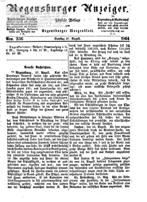 Regensburger Anzeiger Samstag 27. August 1864